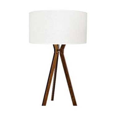 ABAJUR FOX LUSTRES 5323 CLEAN Ø40X62CM MADEIRA, MDF E CÚPULA DE TECIDO 1XE27