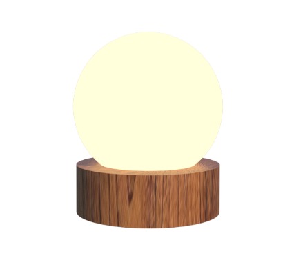 ABAJUR  FOX LUSTRES 5325 ORB Ø15X18CM MADEIRA, MDF E VIDRO 1XG9