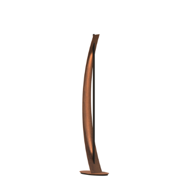 COLUNA FOX LUSTRES 5423 WAVE 200X50X28CM MADEIRA, MDF, AÇO CARBONO E FITA LED