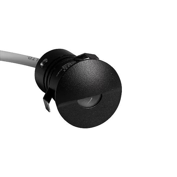 BALIZADOR NORDECOR 2840 EMB. REDONDO PRETO ROMI 1W LED 3000K