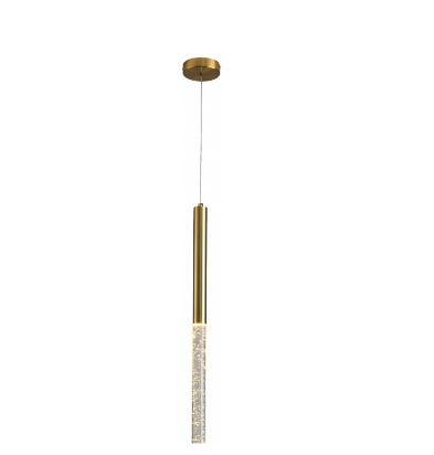 PENDENTE SKYLIGHT SKY-4044 ÔTAKI 60CM RATTAN MAGIC DOURADO 2M D/CABO METAL E CRISTAL
