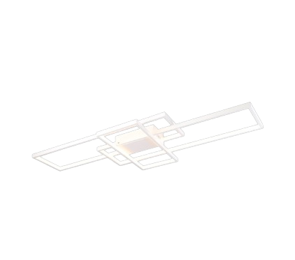 PLAFON SKYLIGHT SKY-3072 PUZZLE 106X42X10CM BRANCO ALUMÍNIO 3000K 7200LM