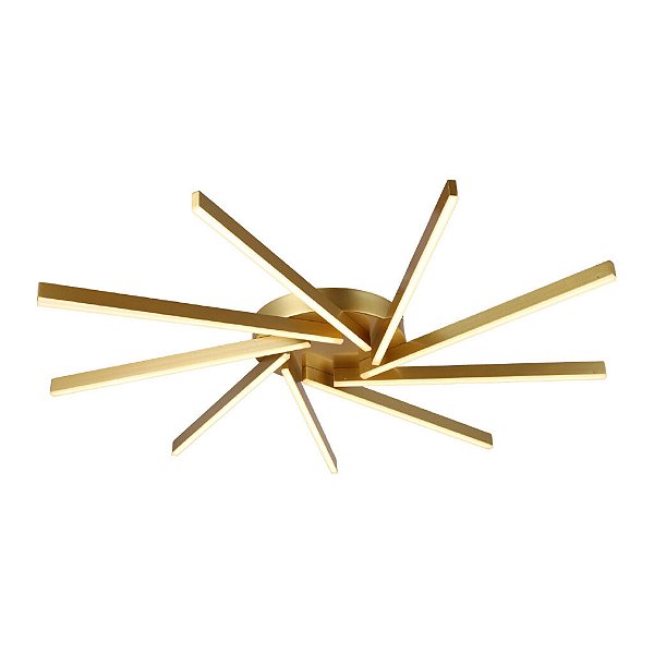 PLAFON SKYLIGHT SKY-3073DO WEAPON Ø93X7CM DOURADO ALUMÍNIO 72W 3000K 5760LM