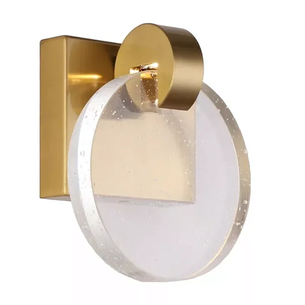 ARANDELA SKYLIGHT SKY-3009AR SAND Ø13X16X8CM METAL DOURADO E CRISTAL 3W 3000K 240LM