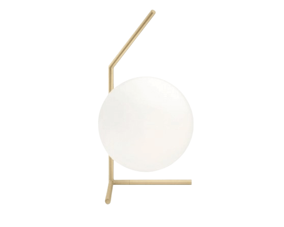 ABAJUR SKYLIGHT SKY-3081AB MYSTIC 21,2X39XØ20CM METAL DOURADO E VIDRO LEITOSO 1XE27