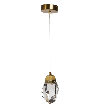 PENDENTE SKYLIGHT SKY-4012 ROCK Ø8X13CM METAL E CRISTAL 3000K 240LM