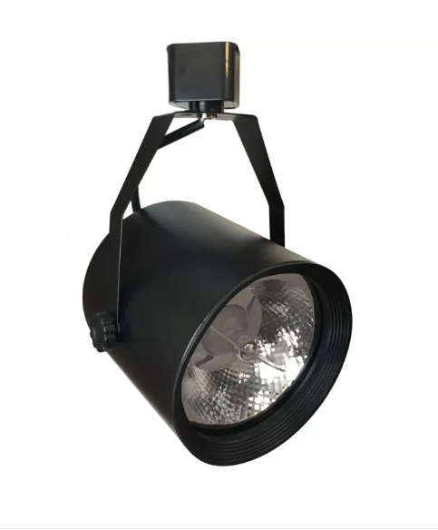 SPOT SKYLIGHT SKY-211PT TUBO USUAL P/TRILHO PRETO METAL AR111 1XGU10