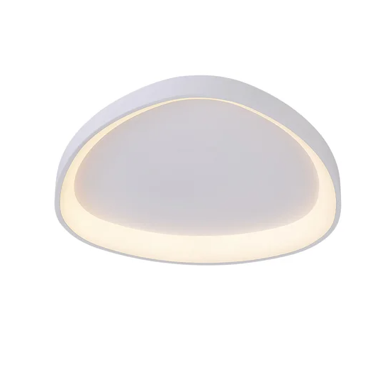PLAFON SINDORA QX05625 Φ52x6,5CM METAL BRANCO E ACRÍLICO 68W LED 3000K 5100LM