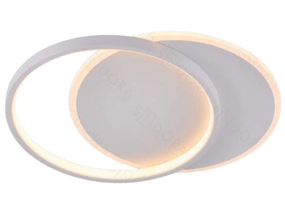 PLAFON SINDORA QX05618 Φ40CM METAL BRANCO E SILICONE 36W MULTITEMPERATURA