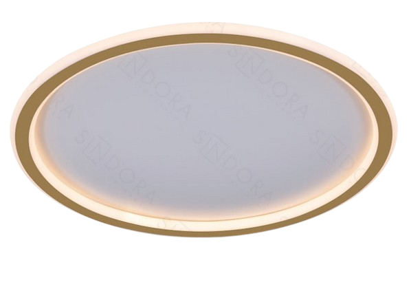 PLAFON SINDORA DCX03114 Φ40CM METAL DOURADO E SILICONE 49W 3000K 4500LM