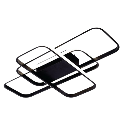 PLAFON SINDORA QX05326 70×45CM ALUMINIO PRETO E SILICONE 78W MULTITEMPERATURA