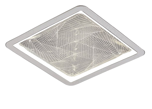 PLAFON SINDORA DCX02342 30X30CM METAL BRANCO E ACRÍLICO 28W MULTITEMPERATURA