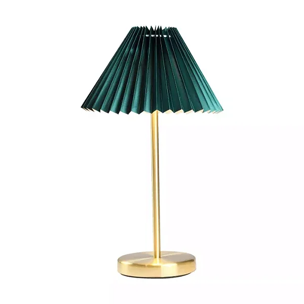 ABAJUR SPOTLINE 1227/16 TOKYO Ø23X41CM ALUMÍNIO DOURADO CÚPULA VERDE 3000K 5W