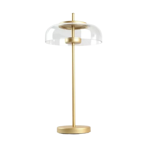 ABAJUR SPOTLINE 1181/1 DALLI Ø23X48CM ALUMÍNIO DOURADO ESCOVADO E VIDRO CRISTAL 3000K 5W