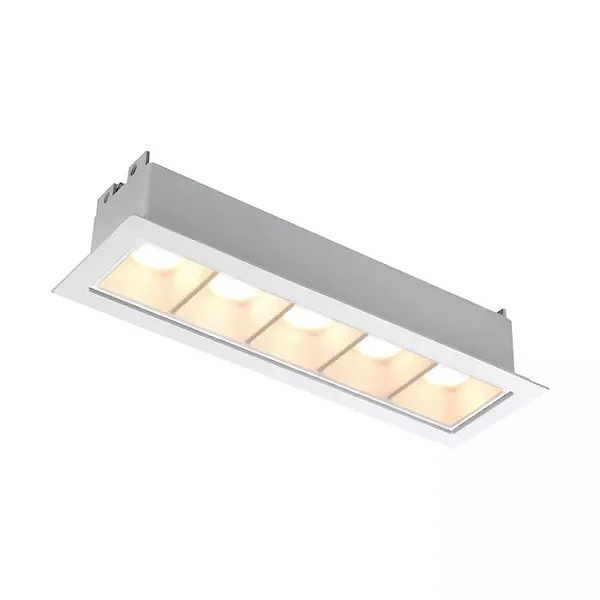 SPOT SPOTLINE 1152/5 5 FOCOS EMBUTIR POINT 5X5X15CM ALUMÍNIO BRANCO 10W 3000K