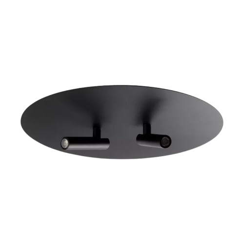 PLAFON SPOTLINE 1172/40 CLOUD Ø40X16CM ALUMÍNIO PRETO 24W 3000K
