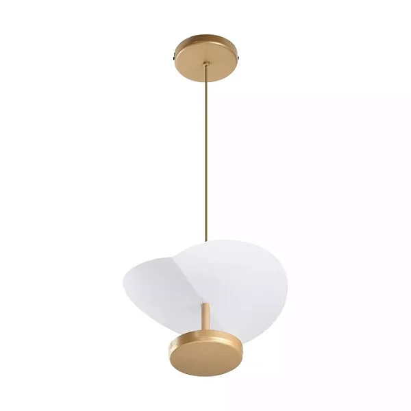 PENDENTE SPOTLINE 1070/27 UP Ø27X14CM ALUMÍNIO DOURADO FOSCO 18W 3000K