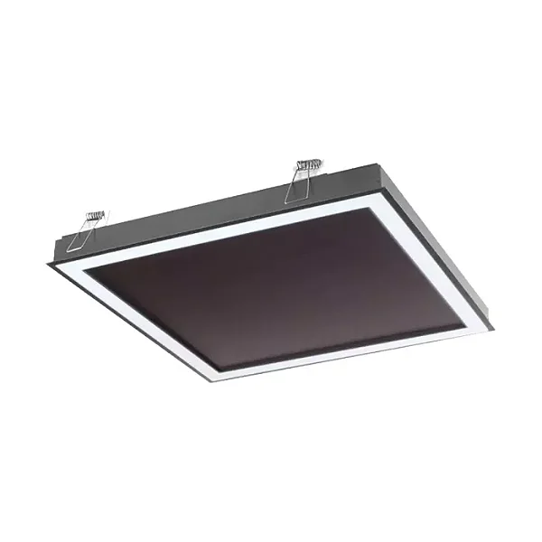 PLAFON SPOTLINE 1076/30 EMBUTIR ELEGANCE QUADRADO 31X31X4 ALUMÍNIO PRETO 21W 3000K