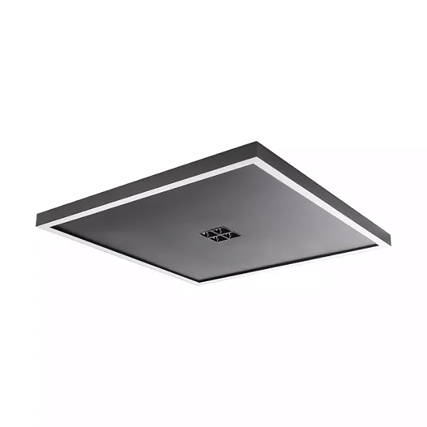 PLAFON SPOTLINE 1052/50 SOBREPOR ELEGANCE QUADRADO 50X50X4 QUATRO FOCOS ALUMÍNIO PRETO 40W 3000K