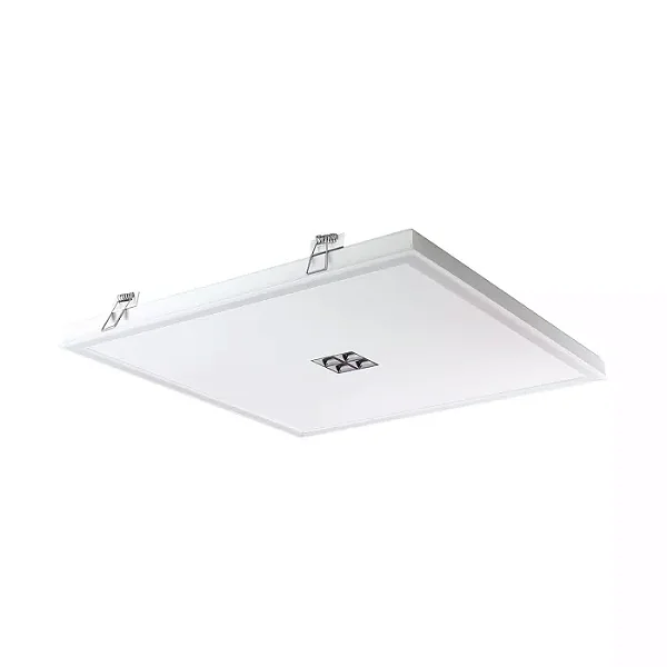 PLAFON SPOTLINE 1081/50 EMBUTIR ELEGANCE QUADRADO 50X50X4 QUATRO FOCOS ALUMÍNIO BRANCO 40W 3000K