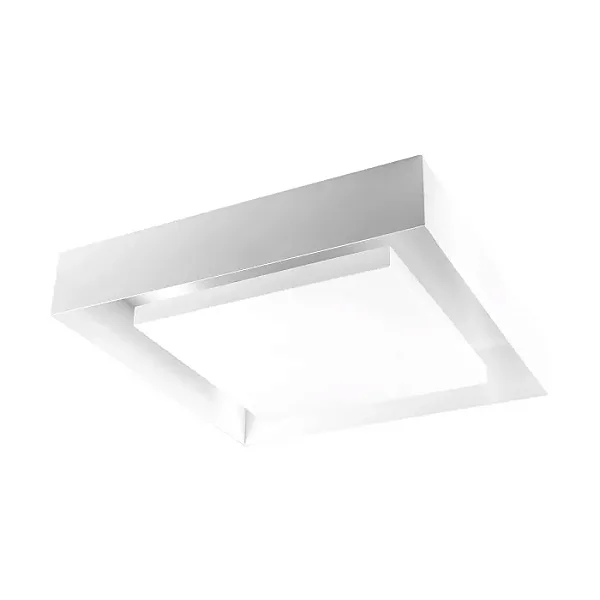 PLAFON SPOTLINE 1059/35 CAVITY 9X35X35CM ALUMÍNIO BRANCO 18W 3000K
