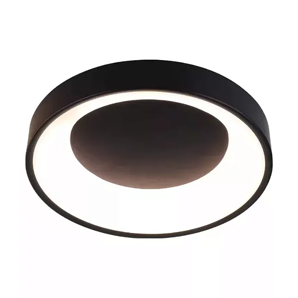 PLAFON SPOTLINE 1044/35 VALE SOBREPOR REDONDO Ø35X8CM ALUMÍNIO PRETO 3000K 20W
