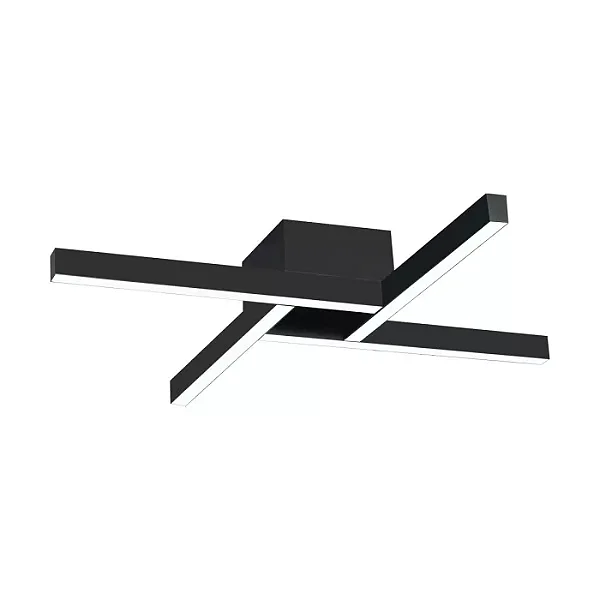 PLAFON SPOTLINE 825/30 LED MAZE SOBREPOR 53X53X8CM 22W ALUMÍNIO PRETO 4000K