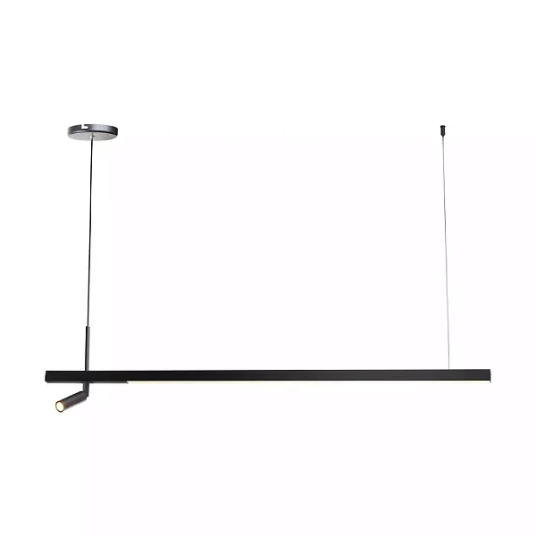 PENDENTE SPOTLINE 1024/1 PRINT LINEAR 2,5X100CM ALUMÍNIO PRETO E MINI SPOT 3000K 17W