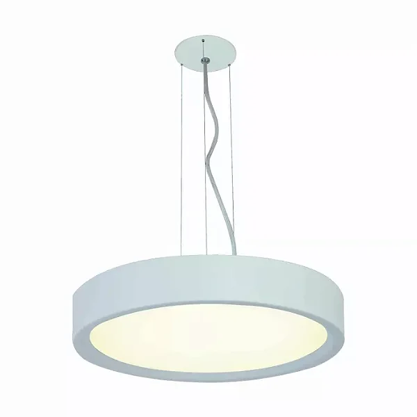 PENDENTE SPOTLINE 386/5 SMART REDONDO Ø50X9,5CM ALUMÍNIO BRANCO 5XE27