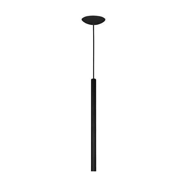 PENDENTE SPOTLINE 499/1 VERSSAT CILÍNDRICO Ø2,5X50CM ALUMÍNIO PRETO 1XG9