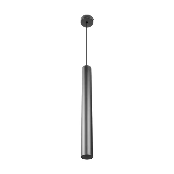 PENDENTE SPOTLINE 1094/1 VERSSAT CILÍNDRICO Ø4X50CM ALUMÍNIO PRETO 1XMR11