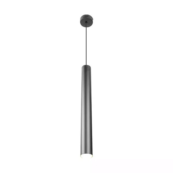 PENDENTE SPOTLINE 634/1 VERSSAT CILÍNDRICO Ø50X5CM ALUMÍNIO PRETO 1XE27