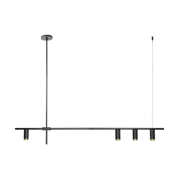 PENDENTE SPOTLINE 807/4 HONDA 13X132X5CM ALUMÍNIO PRETO 4XMR11
