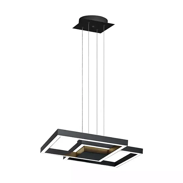 PENDENTE SPOTLINE 827/30-30 LED CASE 45X45X8CM ALUMÍNIO PRETO 40W 3000K