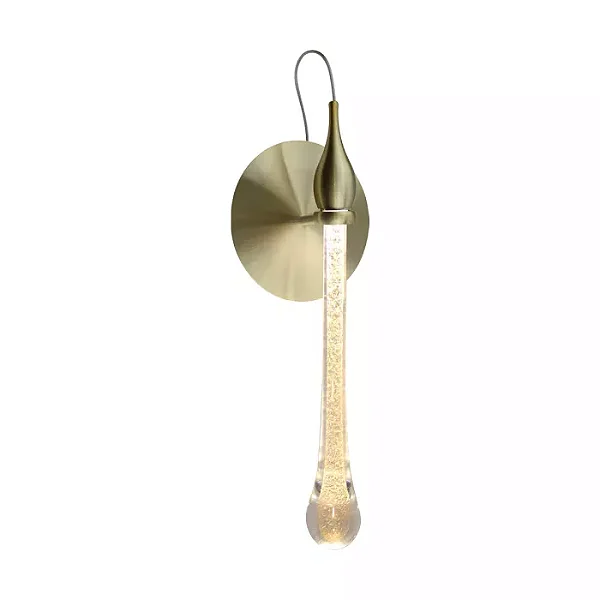 ARANDELA SPOTLINE 852/1 LED SHINE 9X37CM ALUMÍNIO DOURADO POLIDO 2W 3000K