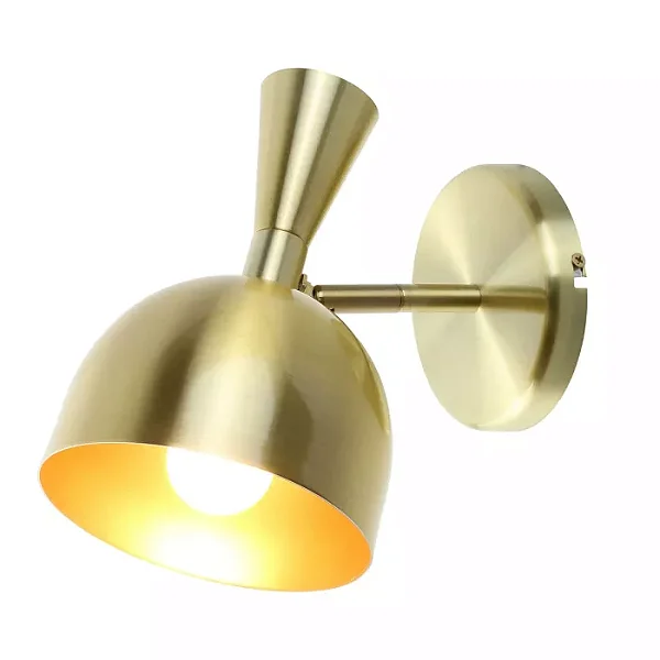 ARANDELA SPOTLINE 878/1 LED VENEZA 21X20CM ALUMÍNIO DOURADO ESCOVADO 1XE27