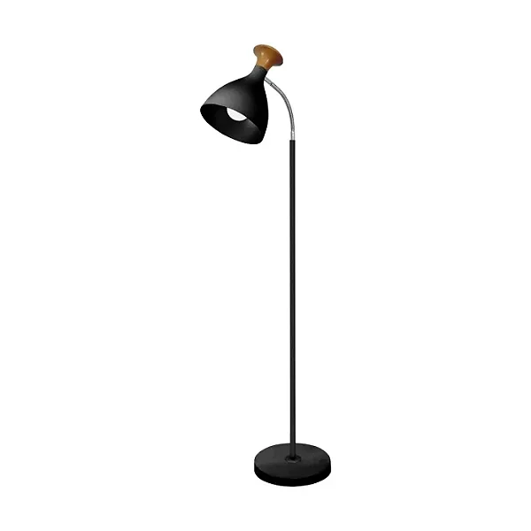 COLUNA SPOTLINE 449/1 CHÃO KAMILLA 145CM ALUMÍNIO PRETO 1XE27