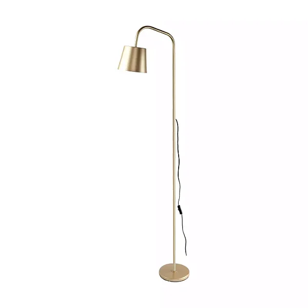 COLUNA SPOTLINE 647/1 CHÃO PISO DENVER 160X38CM ALUMÍNIO DOURADO ONO C/ BRANCO 1XE27