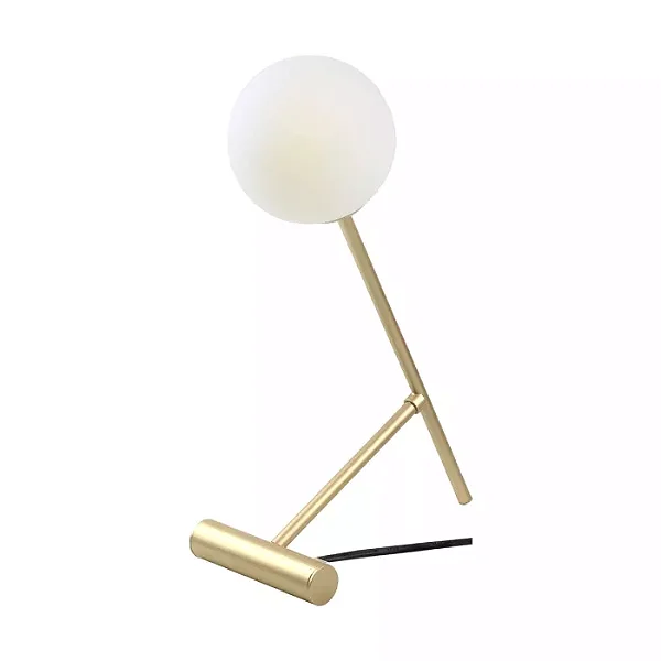 ABAJUR SPOTLINE 891/1 IMOLA 30X10X21CM ALUMÍNIO DOURADO ONO C/ GLOBO LEITOSO 1XG9