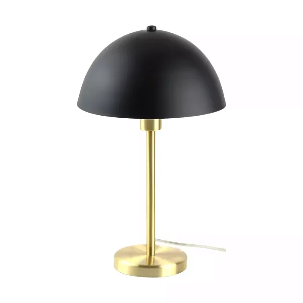 ABAJUR SPOTLINE 892/1 IGLU Ø25X43CM ALUMÍNIO DOURADO ESCOVADO C/ PRETO 1XE27