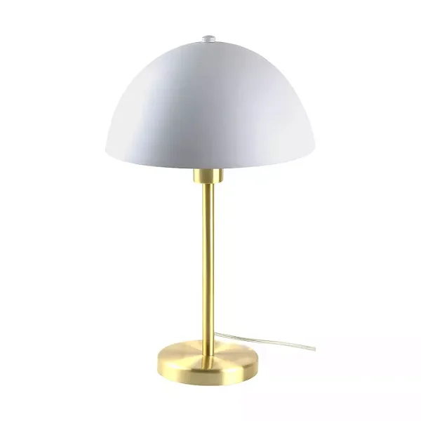 ABAJUR SPOTLINE 892/1 IGLU Ø25X43CM ALUMÍNIO DOURADO ESCOVADO C/ BRANCO 1XE27