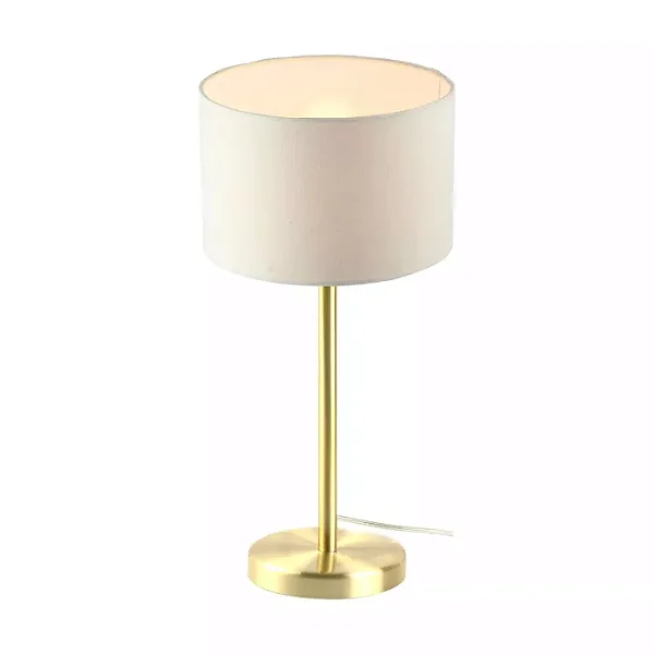 ABAJUR SPOTLINE 988/1 GRÉCIA Ø20X44CM ALUMÍNIO DOURADO ESCOVADO C/ CÚPULA 1XE27