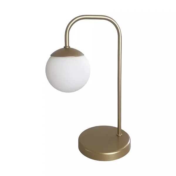 ABAJUR SPOTLINE 765/1 DROP 30X13X17CM ALUMÍNIO DOURADO FOSCO E CÚPULA DE VIDRO 1XG9