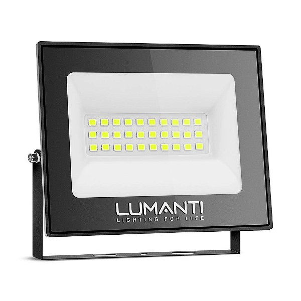 KIT 5 REFLETOR START LUMANTI LED 50W 3000K AUTOVOLT 4000 LM