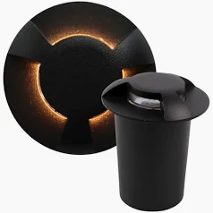 KIT 5 BALIZADORES GERMANY EMBUTIR LED 1W 3 FACHOS 3000K