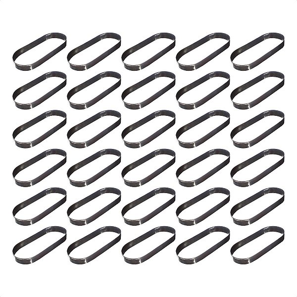 30 Aros Modelador Pão Hot Dog 20 x 9 x 3 cm Inox