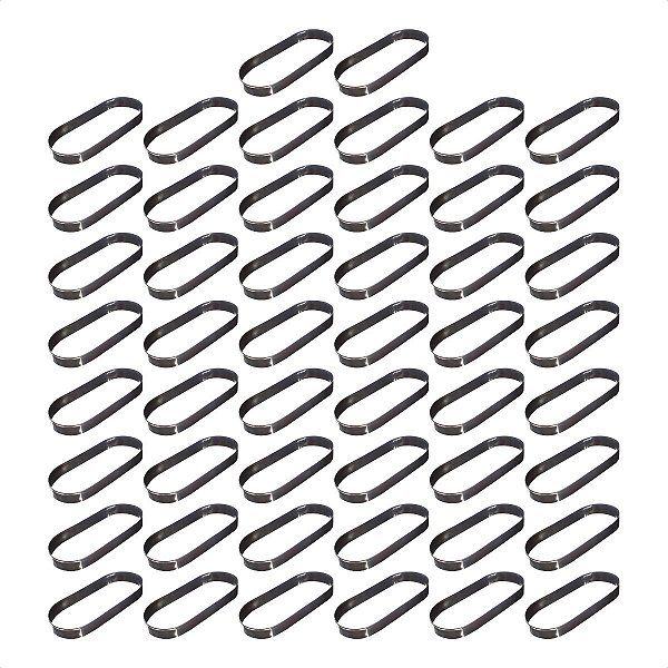 50 Aros Modelador Pão Hot Dog 20 x 9 x 3 cm Inox