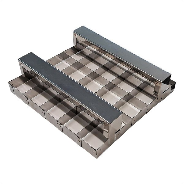 Cortador de Cavidades Brownie 25 Pedaços 6 x 6 cm Inox