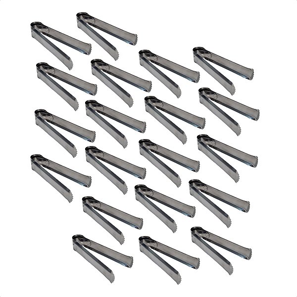 20 Pegadores Pão Salgado Mola Reforçado Inox
