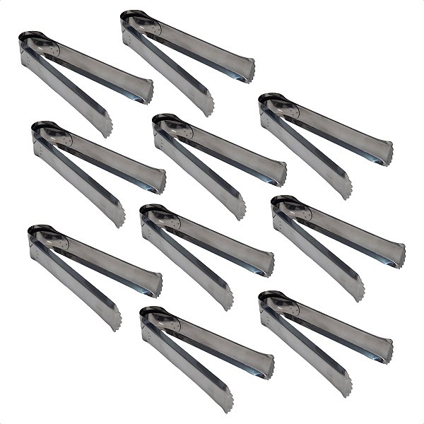 10 Pegadores Pão Salgado Mola Reforçado Inox